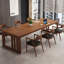 Grande table de conférence brune de style minimaliste moderne 78,74 po-129886661