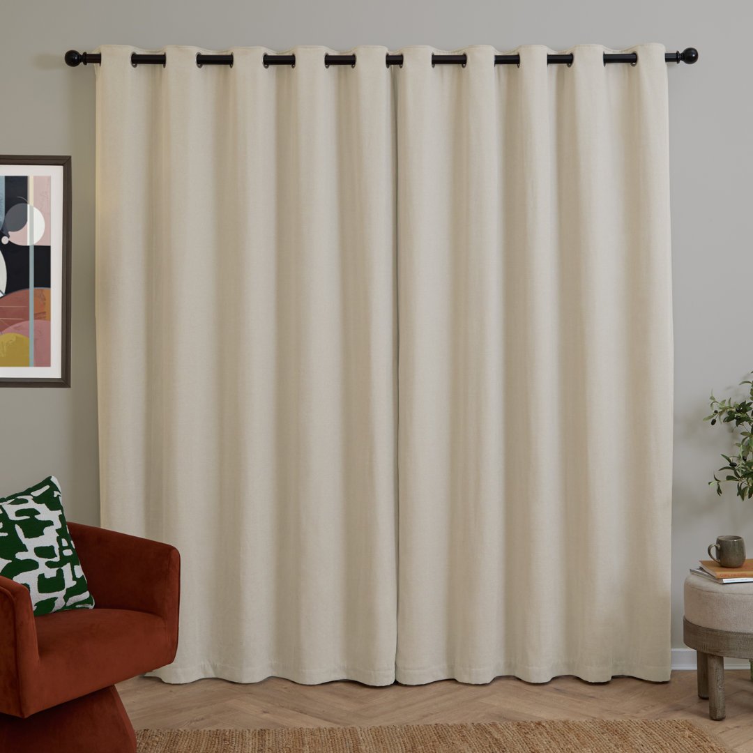 Soft Chenille Blackout Curtain Panel Pair
