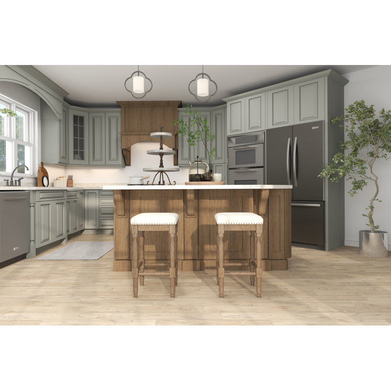 Tabouret de bar 26 po Classic, Cadre beige / bois
