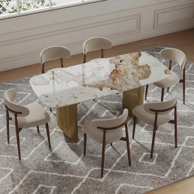 Table de salle à manger Wakenda, Doré, L 31,5 po x L 63 po