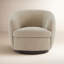 Fauteuil demi-tonneau pivotant rembourré Marcy-1458193521