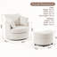 Fauteuil d'appoint pivotant en tonneau avec rangement caché Corduroy-1991424022