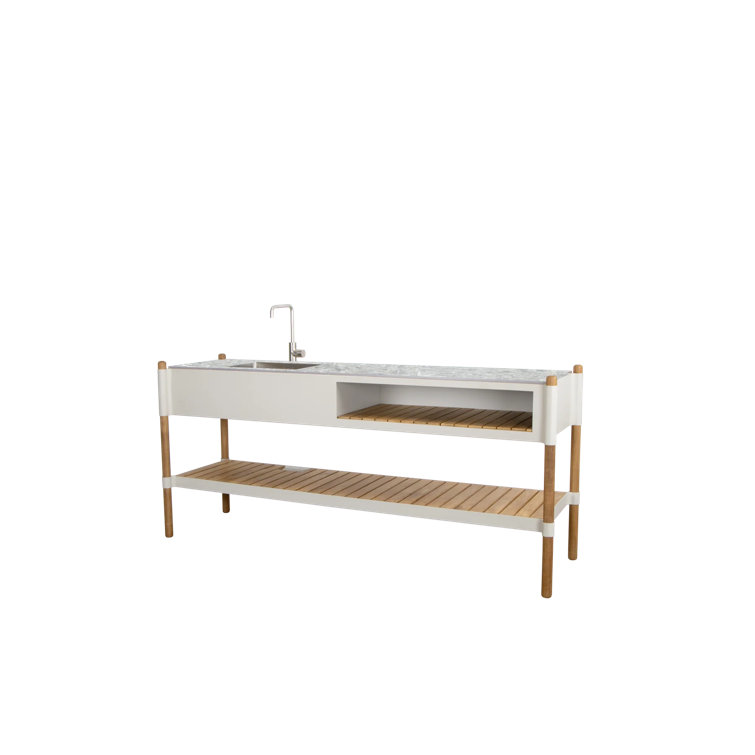 Sticks Kitchen Module W/Teak Shelf