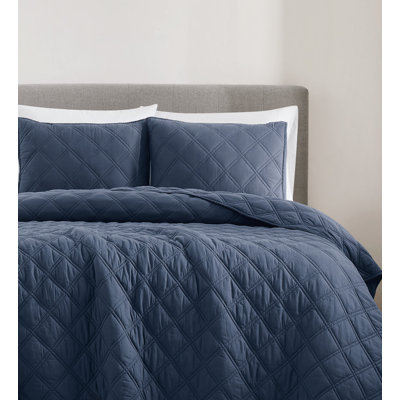 Brooklyn Loom Diamond Washed Cotton Quilt Set