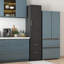 Grande armoire autoportante autoportante avec porte et 2 tiroirs, tablettes réglables-133701388