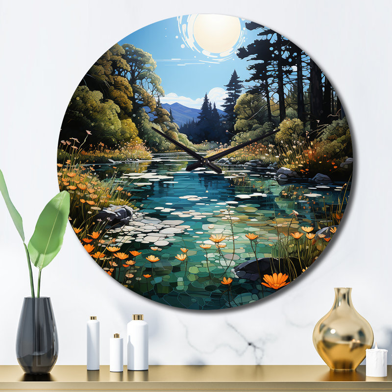 Horloge murale en métal, Grand