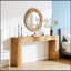 Table d'appoint robuste en bois au design minimaliste, parfaite pour les couloirs et les salons, alliant durabilité et style.