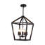 5- Lanterne noire, style industriel, design rustique, suspension réglable, douilles E12, pour îlot de cuisine, salle à manger, hall d'entrée, métal, luminaire suspendu mat, lanterne avec base, cuisine, salle à manger, entrée, fer à repasser,