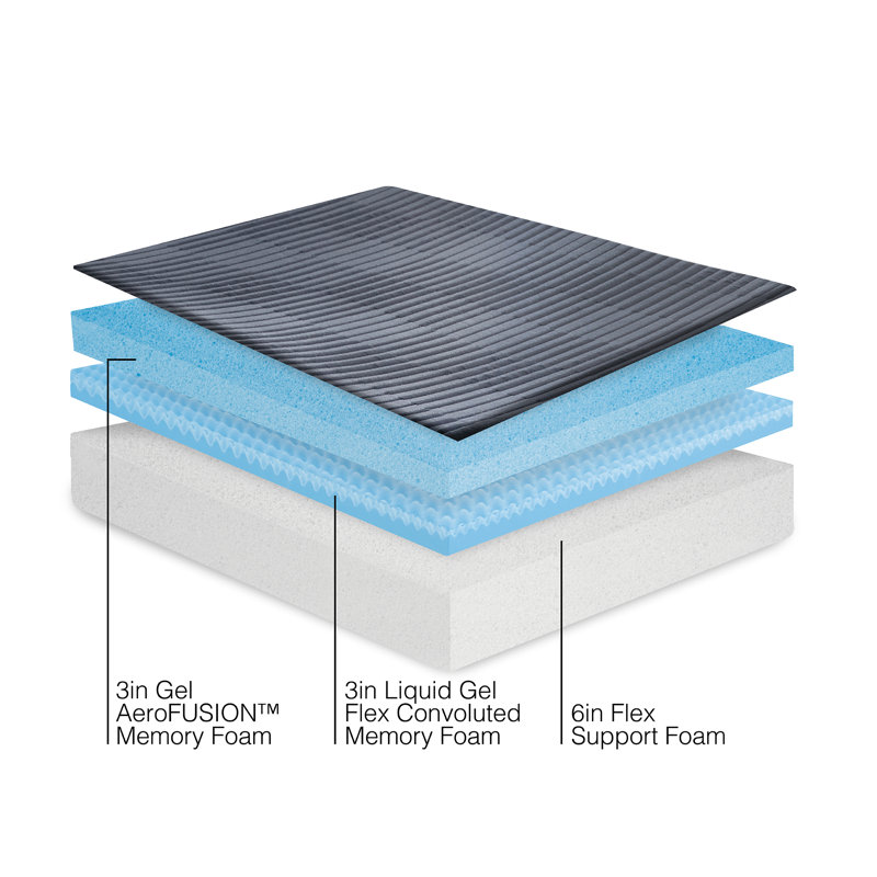 Full Gel Memory Foam Adjustable Bed with Cooling Cover