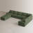 Oversized U Shaped Modular Corner Sectional Sofa With Storage Ottoman-272798273