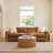 Adika 98.8'' Genuine Leather Upholstered Sofa