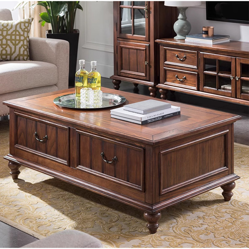 American country all solid wood coffee table