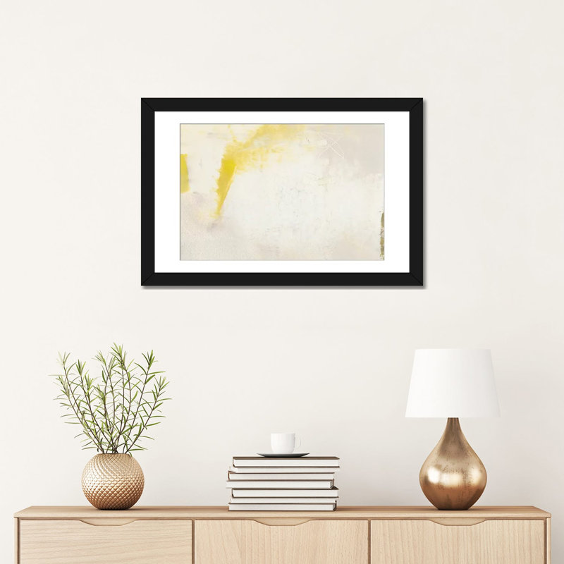 « yellow lux ii », impression sur toile, H 16 po x l 24 po x P 1 po, Papier d'art encadré noir, Blanc