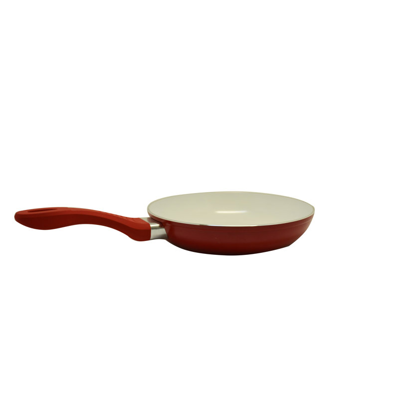 Ceramic Non-Stick Frying Pan Set, Red