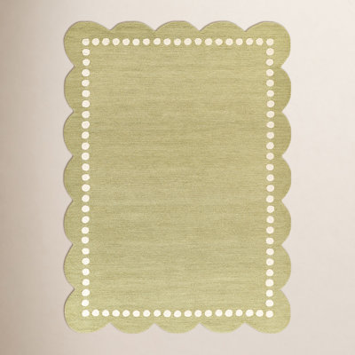 Lola Green Hand-Tufted Wool Rug