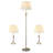 Ensemble de lampe sur pied et lampe de table 3 pièces Ilona