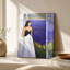 Femme au bord de la mer bleue - Tableau sur toile-1975050918-1975050922