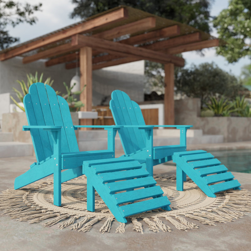 Repose-pieds classique, Bleu Aruba