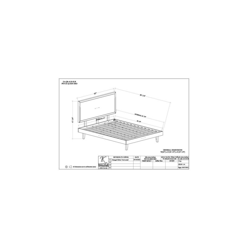 Lit plateforme Evart, Grand lit
