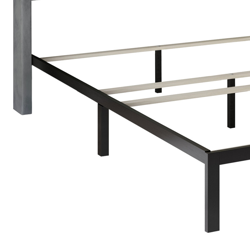 Lit rembourré avec banc de rangement Tyreese, Bleu marine, Très grand