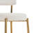 Set of 2 modern teddy fabric upholstered bar stools - Metal base high stool - Suitable for kitchen, dining and living room - Stylish and comfortable island seating-106807581-110603032-110603033