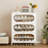 18 Pair Metal Shoe Storage Cabinet with Removable Shelf