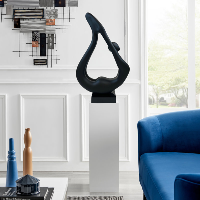Figurines & Sculptures, White/Black