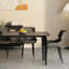 Table de salle à manger haut de gamme en pierre noire pure-723648837