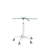 Adjustable Height Transparent Tempered Glass Table Desk Table With Lockable Wheels(Adjustable Range 24.2 "32.7 ")-666451970