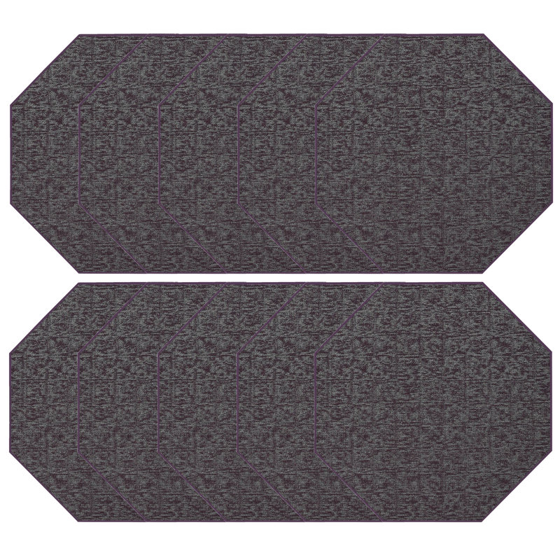 Ensemble de tapis intérieur / extérieur en nylon touffeté à la machine Hurchel, Octogone 2 pi