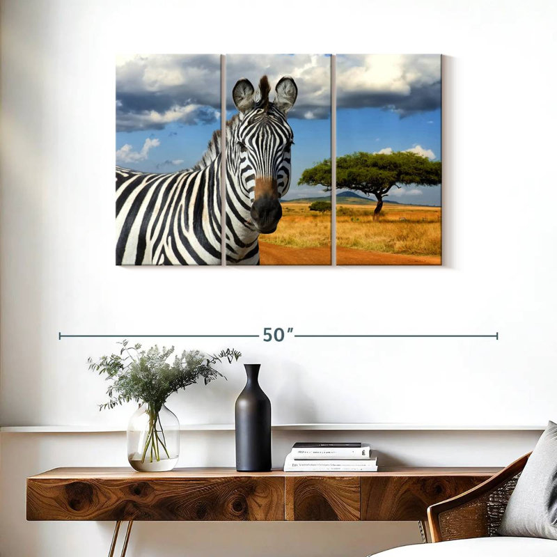Zèbre safari africain Brampt, H 24 po x l 38 po