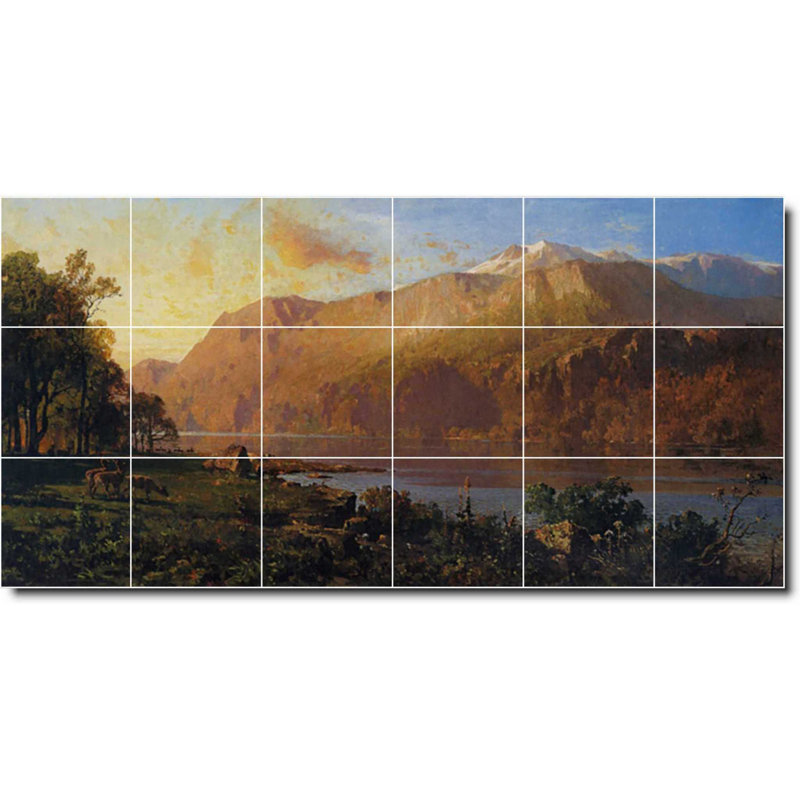 Carreau de céramique décorative 48 po x 24 po 8 po x 8 po, Paysage 04281