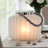 Fsy Decorative Vase, Silver Handle, Light Blue Frosted Glass, 8 Inch-123275139-123275137