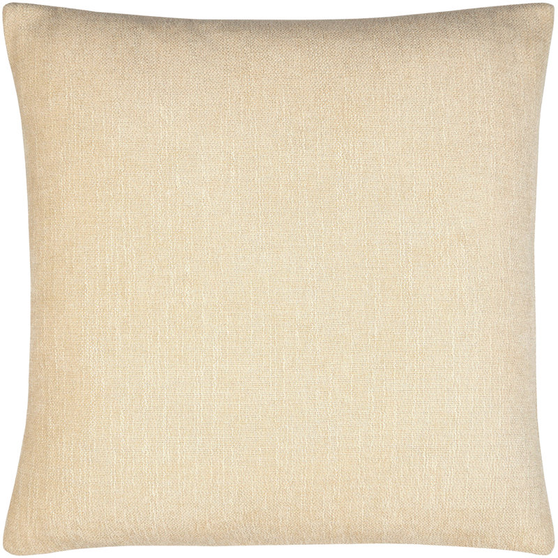 Housse de coussin décoratif Zunaira, H 18 po x l 18 po, Inférieur, Beige clair