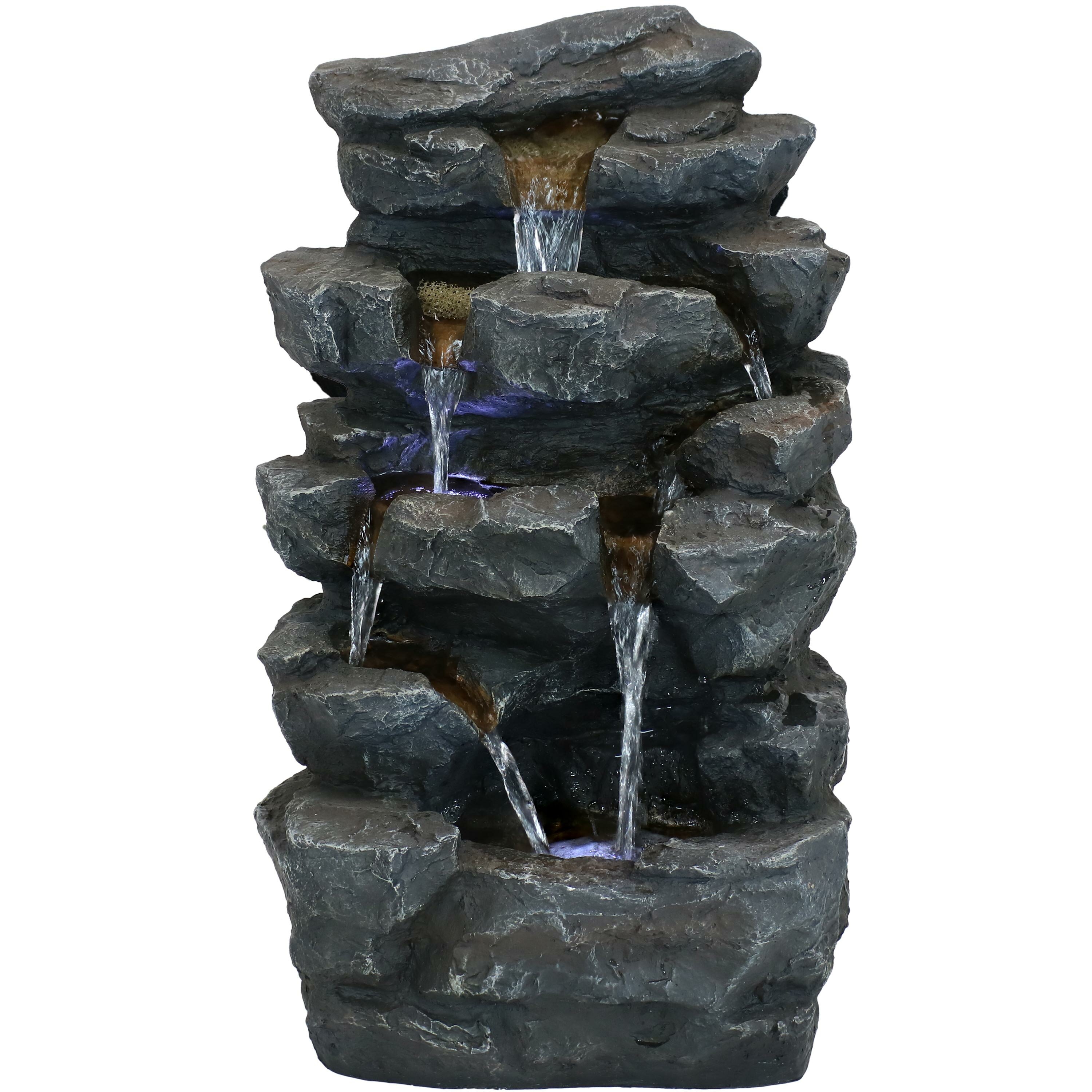 World Menagerie Trishelle Resin Grotto Falls Water Fountain with Light ...