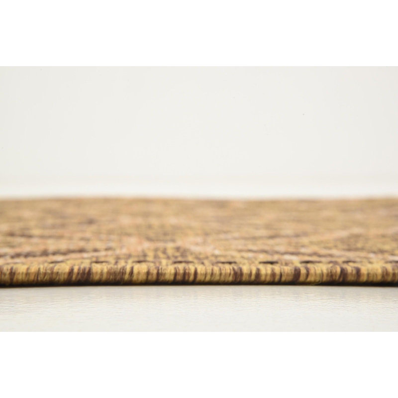 Tapis de véranda d'extérieur couleur châtaignier, Carré 6 pi