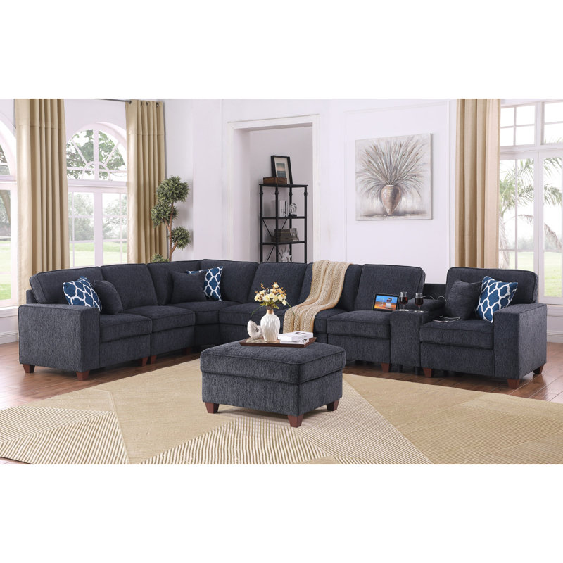 Lily Sectional Sofa With Ottoman