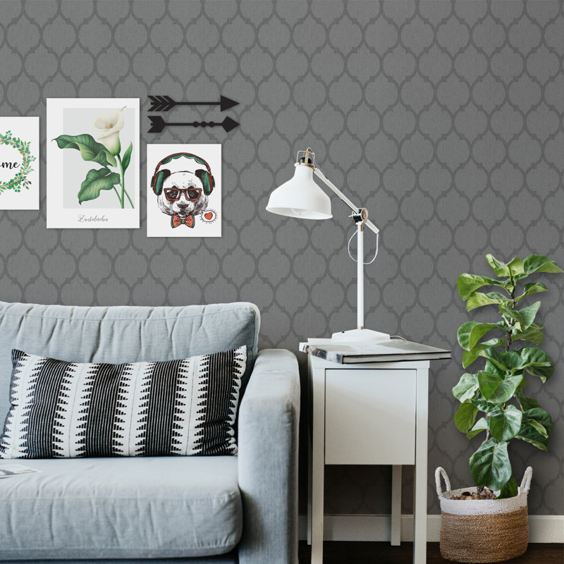 Rouleau de papier peint L 51,18 pi x l 41,64 po, Gris foncé