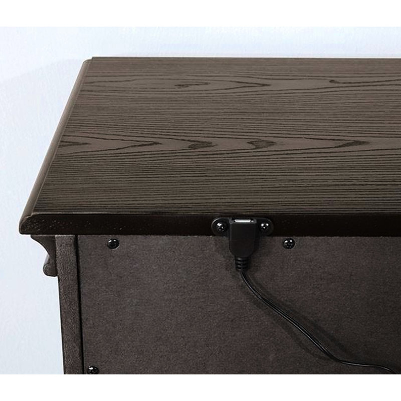 Table de chevet de style traditionnel en bois massif avec option de conception à 3 tiroirs en bois massif