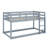 Wooden Floor Bunk Bed With Ladder-124552722