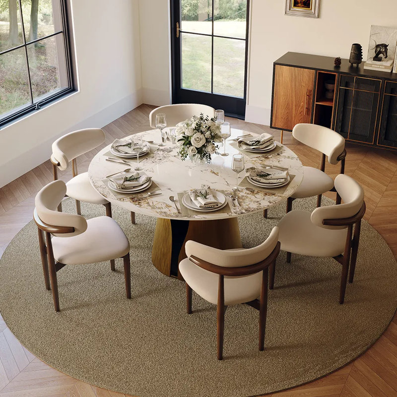 Table de salle à manger Suzzie, H 29,53 po x L 59,06 po x l 59,06 po, Pandora, Bronze