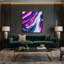 Abstrait art fluide sur toile bleue 49-1028716522