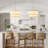 5-light White Fabric Drum Chandelier-832805267