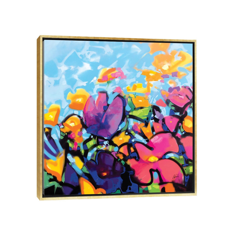 «Scattered Color I» par Scott Naismith - reproduction d'art, Gold Frame, Pas de tapis, 37" H x 37" W x1.5" D