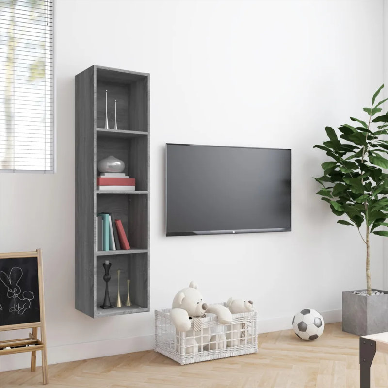 Keya Cube Bookcase, Grey Sonoma