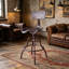 Tabouret de bar à hauteur réglable en métal de style industriel