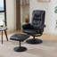Fauteuil inclinable et pivotant à 360 ° en cuir de massage avec repose-pieds-559602511