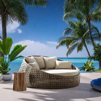 Brashaun Wicker 2 - Person Patio Conversation Set with Cushions