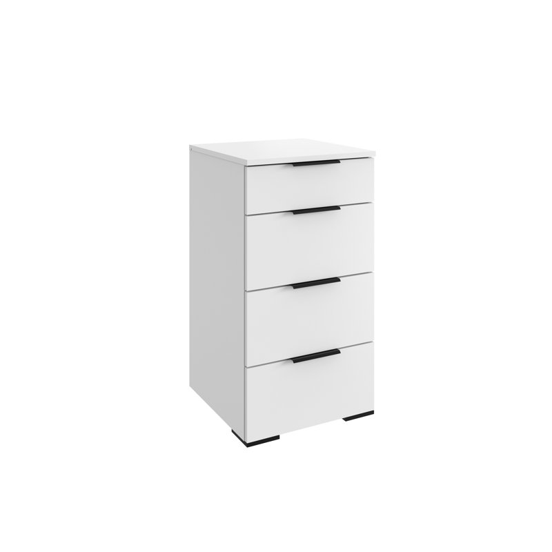 Mochnick 41cm W Manufactured Wood Bedside Table, White