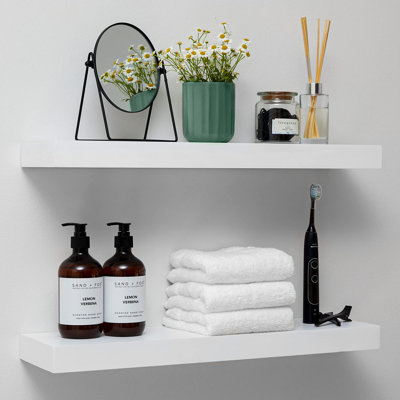 Kaveah 2 Piece Solid Wood Floating Shelf